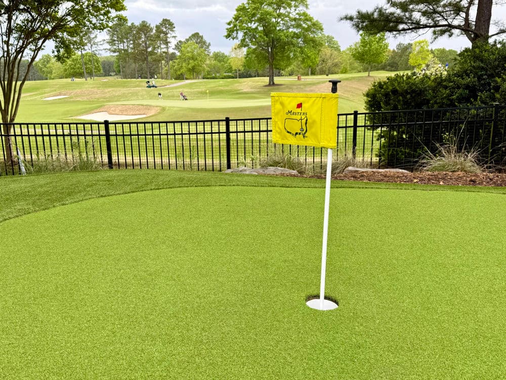 Project Backyard Putting Green Installation Overlooking a Golf Course in Charlotte image
